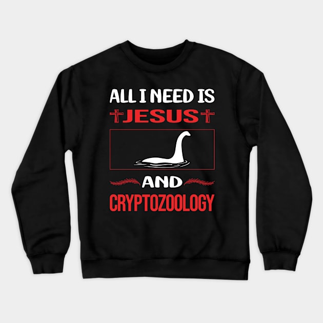 Funny Jesus Cryptozoology Cryptid Cryptids Crewneck Sweatshirt by lainetexterbxe49